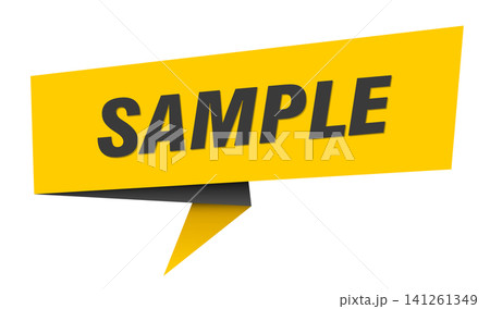 sample banner. sample speech bubble, label, sticker, sign template sample banner. sample speech bubble, label, sticker, sign template 141261349