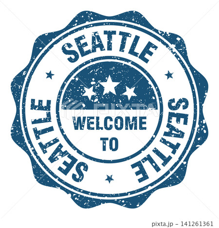 Welcome to Seattle red grunge round stamp. Welcome to Seattle stamp Welcome to Seattle red grunge round stamp. Welcome to Seattle stamp 141261361