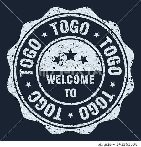 Welcome to Togo white grunge round stamp. Welcome to Togo stamp Welcome to Togo white grunge round stamp. Welcome to Togo stamp 141261538