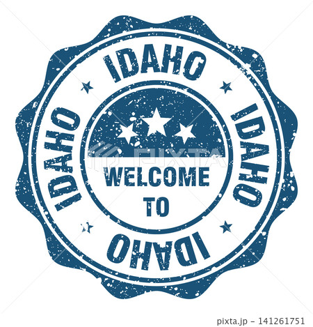 Welcome to Idaho red grunge round stamp. Welcome to Idaho stamp Welcome to Idaho red grunge round stamp. Welcome to Idaho stamp 141261751