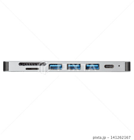 USB Type C Hub, USB Type C Splitter, HDMI, USB3.0, USB2.0, PD, SD, TF on white background USB Type C Hub, USB Type C Splitter, HDMI, USB3.0, USB2.0, PD, SD, TF on white background 141262167