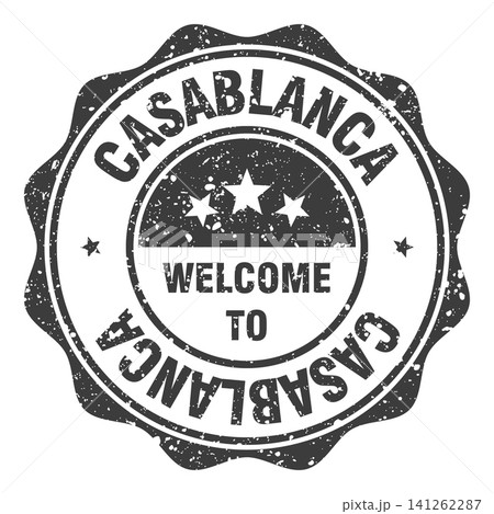 Welcome to Casablanca black grunge round stamp. Welcome to Casablanca stamp Welcome to Casablanca black grunge round stamp. Welcome to Casablanca stamp 141262287