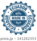 Made in Ecuador blue grunge round stamp. Made in Ecuador stamp 141262353