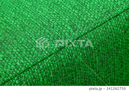 Textured green furniture fabric with stitching Textured green furniture fabric with stitching 141262750