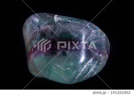 macro mineral fluorite stone white background macro mineral fluorite stone white background 141262802