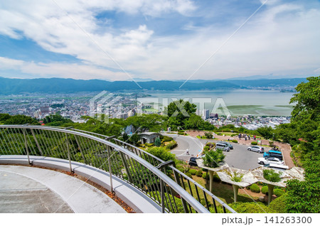 立石公園から望む諏訪湖周辺の絶景 夏シーズン《長野県 諏訪市》 立石公園から望む諏訪湖周辺の絶景 夏シーズン《長野県 諏訪市》 141263300