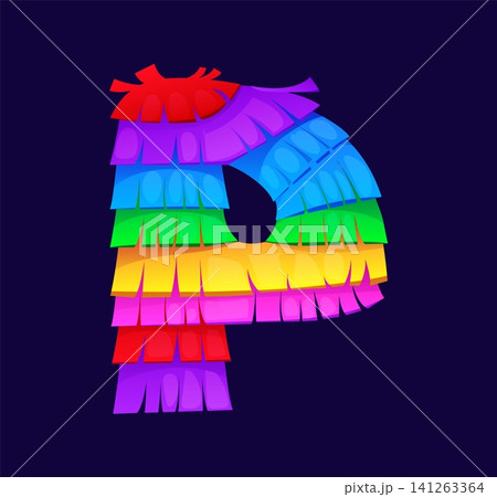 Pinata font Mexican fiesta letter L alphabet typeface and ABC type. Mexican pinata font letter P of English alphabet with vibrant colorful paper fringes for Mexico fiesta party or birthday Pinata font Mexican fiesta letter L alphabet typeface and ABC type. Mexican pinata font letter P of English alphabet with vibrant colorful paper fringes for Mexico fiesta party or birthday 141263364