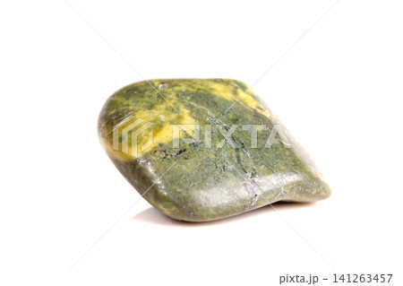 Macro mineral stone jasper on a white background 141263457