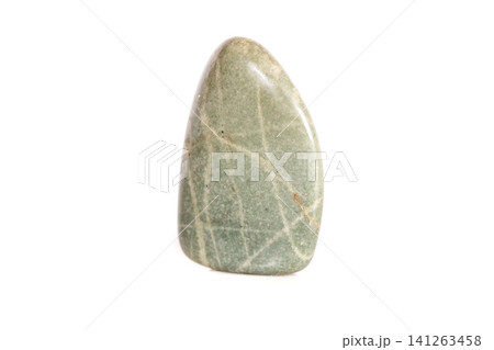 Macro mineral stone jasper on a white background 141263458