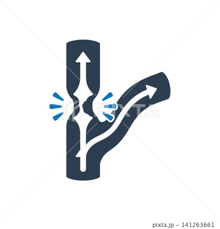 Stenosis and Plaque Stroke Icon 141263661