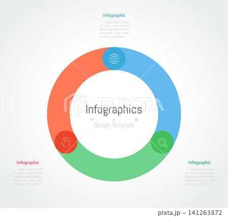Infographic 3 options design elements for your business data. Vector Illustration. 141263872