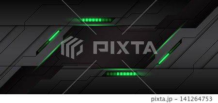 Abstract grey metal black circuit green power light technology connected lines electronics elements digital on background vector Abstract grey metal black circuit green power light technology connected lines electronics elements digital on background vector 141264753
