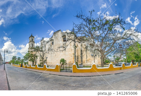 Side View of San Servacio Church in Historic Valladolid Yucatan Mexico 141265006