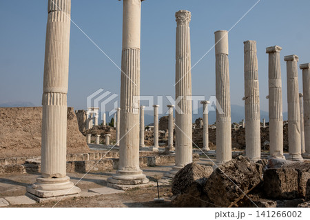 Discover Laodikeias ancient ruins and majestic columns set in a tranquil landscape, highlighting its rich historical significance. Discover Laodikeias ancient ruins and majestic columns set in a tranquil landscape, highlighting its rich historical significance. 141266002