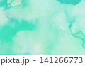 水彩で描いたにじみの緑色背景 141266773