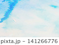 水彩で描いたにじみの青い背景 141266776