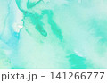 水彩で描いたにじみの緑色背景 141266777
