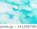 水彩で描いたにじみの青い背景 141266780