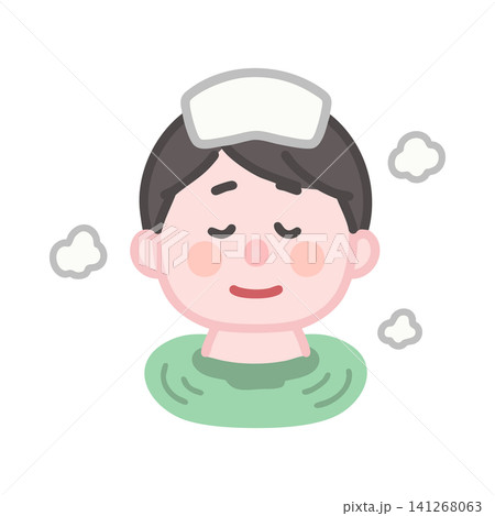 温泉に入る男性 141268063