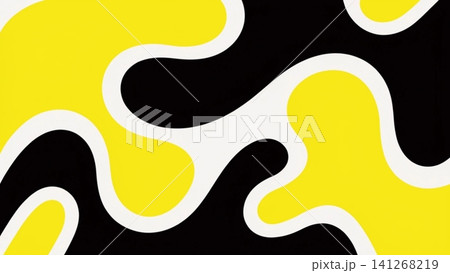 Abstract Organic Shapes Fluid Blob Yellow Abstract Organic Shapes Fluid Blob Yellow 141268219