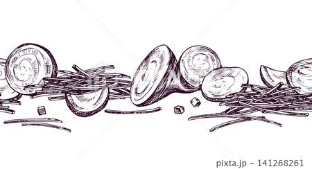 Beetroot slices and sticks hand drawn illustration. Graphic engraving style beet composition. Vegetable ingredient for healthy food menu design and botanical sketch element. Beetroot slices and sticks hand drawn illustration. Graphic engraving style beet composition. Vegetable ingredient for healthy food menu design and botanical sketch element. 141268261