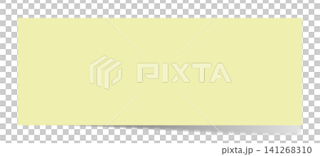 Illustration of a horizontally elongated rectangular yellow sticky note. Illustration of a horizontally elongated rectangular yellow sticky note. 141268310