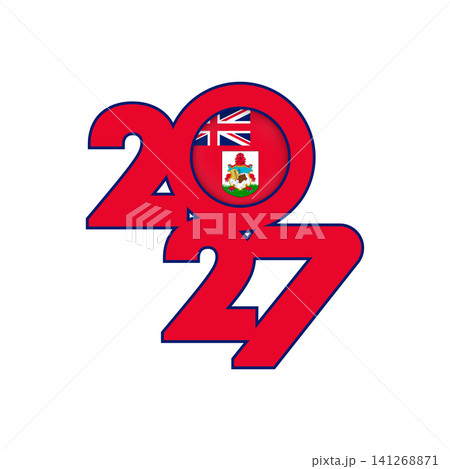 2027 banner with Bermuda flag inside. 2027 banner with Bermuda flag inside. 141268871