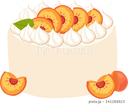 a peach cake with whipped cream and peach slices for birthdays seasonal desserts social posts and recipe content a peach cake with whipped cream and peach slices for birthdays seasonal desserts social posts and recipe content 141268923