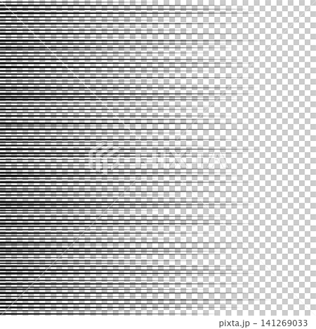 Horizontal, tapering black effect lines/flow lines - Manga effect/transparent background texture material that expresses speed and shadows. Horizontal, tapering black effect lines/flow lines - Manga effect/transparent background texture material that expresses speed and shadows. 141269033