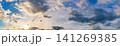 Dramatic panorama sky with cloud on sunrise and sunset time. 141269385