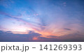 Dramatic panorama sky with cloud on twilight time. 141269393