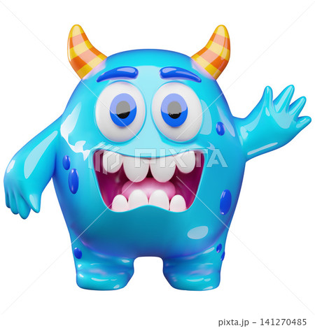 Glossy cartoon monster character vector illustration Glossy cartoon monster character vector illustration 141270485