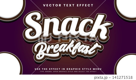 Snack Breakfast editable text effect template 141271518