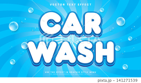 Car wash 3d editable text effect 141271539