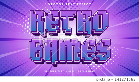 Retro Games pixel editable text effect template Retro Games pixel editable text effect template 141271565