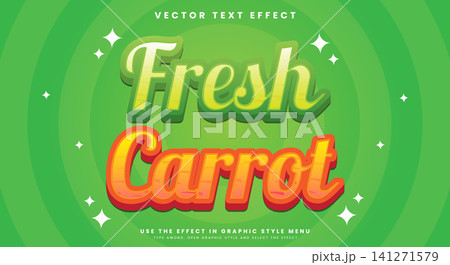 Fresh Carrot editable text effect 141271579