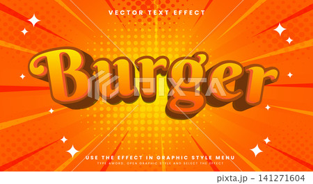 Burger editable text effect Template 141271604