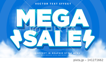 Mega Sale 3d editable text effect Template Mega Sale 3d editable text effect Template 141271662