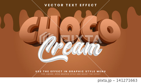Choco Cream editable text effect Template Choco Cream editable text effect Template 141271663