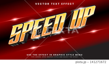 Speed Up editable text effect Template 141271672