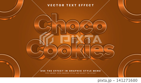 Choco Cookies editable text effect Template Choco Cookies editable text effect Template 141271680