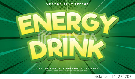 Energy Drink editable Text effect template 141271702