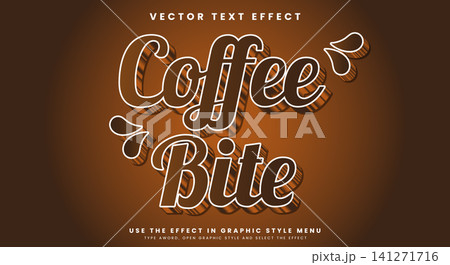 Coffee Bite editable text effect Template Coffee Bite editable text effect Template 141271716