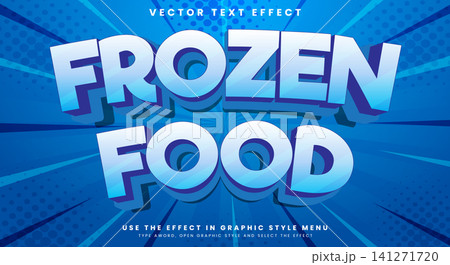 Frozen Food editable text effect template 141271720