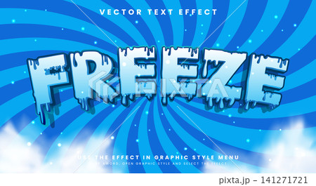 Freeze editable text effect template 141271721