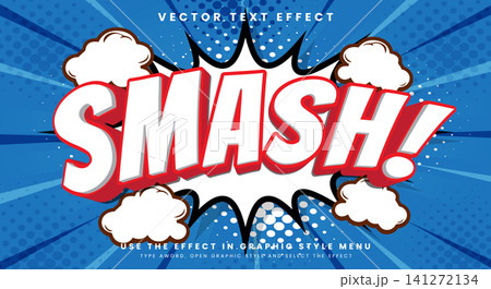 Smash Comic style 3d editable text effect 141272134