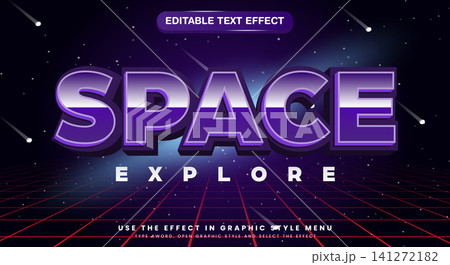 Space Explore editable text effect template Space Explore editable text effect template 141272182