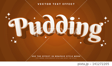 Pudding 3d Cartoon editable text effect template Pudding 3d Cartoon editable text effect template 141272205