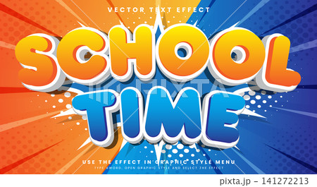 School Time editable text effect Template 141272213