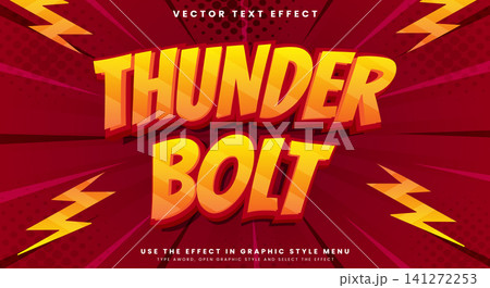 Thunder Bolt editable text effect Template Thunder Bolt editable text effect Template 141272253